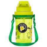 Eazy Kids Water Bottle 500ml With Straw And Strap - Green