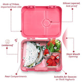 Eazy Kids Unicorn Bento Lunch Box With Sandwich Cutter- Pink