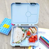 Eazy Kids Super Shark Bento Boxes With Insulated Lunch Bag - Blue