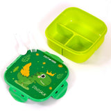 Eazy Kids Dino Lunch Box And Water Bottle With Bag - Green