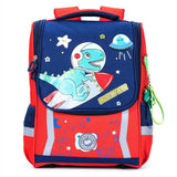Eazy Kids School Bag Dino in Space 15Inch - Red