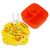 Eazy Kids Dino Square Bento Lunch Box - Yellow
