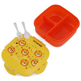 Eazy Kids Tiger Square Bento Lunch Box - Yellow