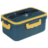 Eazy Kids Wheat Straw Leakproof Eco-Friendly Bento Lunch Box 1500ml - Blue