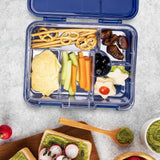 Eazy Kids Space Expedition 6/4 Convertible Bento Lunch Box With Sandwich Cutter Set - Blue