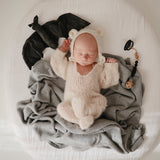 Mushie Crib Sheet Small White - Laadlee