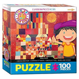 eurographics-castle-and-sun-by-paul-klee-puzzle-100pcs - 1