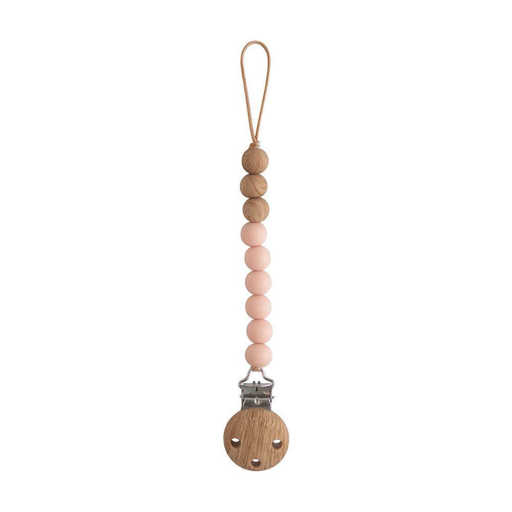 Mushie Pacifier Clips Eva Blush - Laadlee