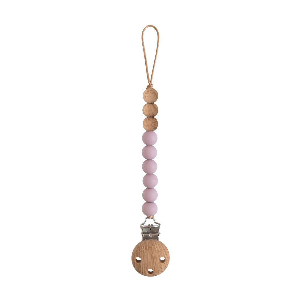 Mushie Pacifier Clips Eva Mauve - Laadlee