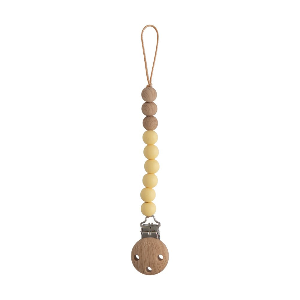 Mushie Pacifier Clips Eva Mustard Yellow - Laadlee