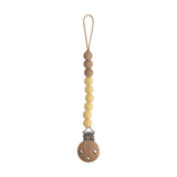 Mushie Pacifier Clips Eva Mustard Yellow - Laadlee