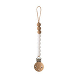 Mushie Pacifier Clips Eva White - Laadlee