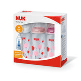 Nuk FC Bottle set Silicone Teat Orthodontic Anti-Colic - Girl
