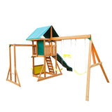 Kidkraft Brightside Wooden Swing Set Playset