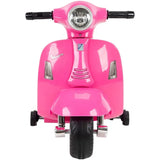 Vespa Kids Power Riding Motorbike with Side Support Wheels 12V - Pink