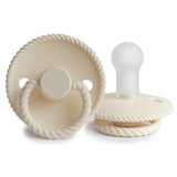 Frigg Rope Latex Baby Pacifier 6M-18M, 1Pack, Cream - Size 2 - Laadlee