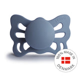 Frigg Butterfly Anatomical Silicone Baby Pacifier 0-6M, Slate - Size 1 - Laadlee