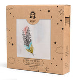 Anvi Baby Organic Bamboo Muslin Fitted Sheet - Plush Feathers