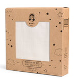 Anvi Baby Organic Bamboo Muslin Fitted Sheet - White Dreams