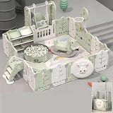 Megastar Baby Playpen Kids Playhouse With Multiple Activities - Green