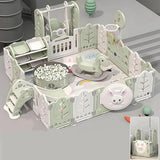 Factual Toys All-in-1 Luxury Kids Playpen With Multiple Activities - Green