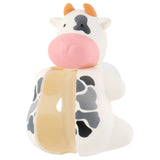 Flipper Oral Hygienic Set Fun Animal Kids Toothbrush With Holder - Cow