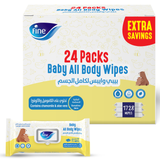 Fine Baby All Body Wipes - 72 Sheets x Pack of 24