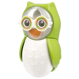 Flipper Fun Animal Earthy Owl Toothbrush With Holder and Timer - Green