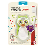 Flipper Fun Animal Earthy Owl Toothbrush With Holder and Timer - Green