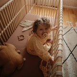 Mushie Crib Sheet Small Natural - Laadlee