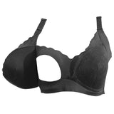 Okus Pretty Lace Maternity & Nursing Bra - Black - Laadlee