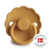 Frigg Daisy Latex Baby Pacifier 0-6M, 1Pack, Honey Gold - Size 1 - Laadlee