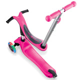 Globber Go Up Sporty Lights Scooter - Deep Pink