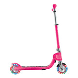 Globber Flow Foldable Junior Lights Scooter - Fuchsia
