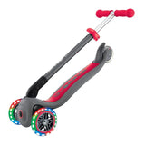 Globber Primo Foldable Lights Scooter - Titanium Red
