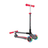 Globber Primo Foldable Lights Scooter - Titanium Red