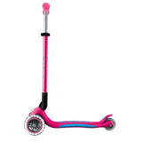 Globber Primo Foldable Plus Lights - Fuchsia & Sky Blue