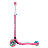 Globber Primo Plus Lights - Fuchsia & Sky Blue