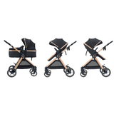 Kidilo - 2 In 1 Baby Stroller, Convertible Bassinet Pushchair