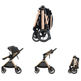 Kidilo - 2 In 1 Baby Stroller, Convertible Bassinet Pushchair