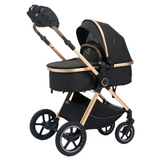 Kidilo - 2 In 1 Baby Stroller, Convertible Bassinet Pushchair