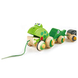 Hape Pull Along Frog Family With Anti-Rollover Wheels