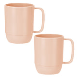 Inochi Amori Tall Drinking Cup 350ml - Milky Orange (Pack of 2)