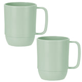 Inochi Amori Tall Drinking Cup 350ml - Tea Green-Matcha (Pack of 2)