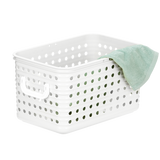 Inochi Tokyo Multi Purpose Storage Basket with Handle - White (43 x 28 x 24 cm)