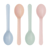 Inochi Amori 4pc Spoons Set - Milky Orange & Light Blue & Light Pink & Tea Green