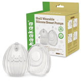 Haakaa Shell Wearable Manual Breast Pump - 150ml (Pack of 2)