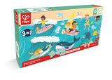Hape 3-In-1 Ocean Friends Puzzle With Cotton Bag