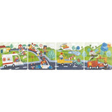 Hape 4-In-1 Rescue Vehicles Puzzle With Cotton Bag