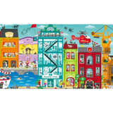 Hape Animated City Cardboard Game - 49Pcs